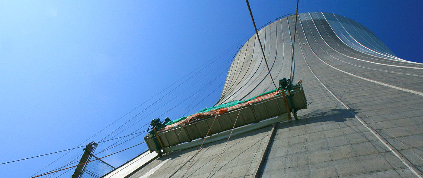 Long-term preservation of cooling towers and chimneys